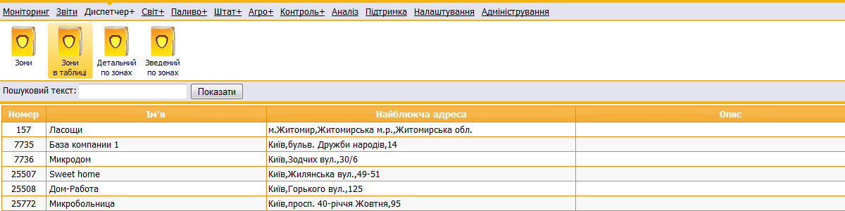 В системе «Инспектор» появилась возможность редактировать настройки зон в табличном виде